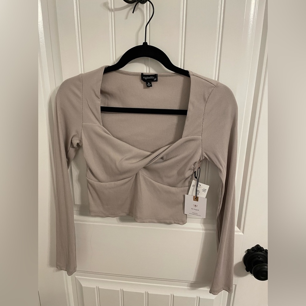 Dry Goods Originality Knit Cropped Blouse Size Small
